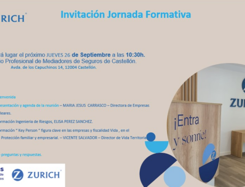 Jornada formativa ZURICH: Ingeniería de riesgos y fiscalidad en el seguro de vida y personas